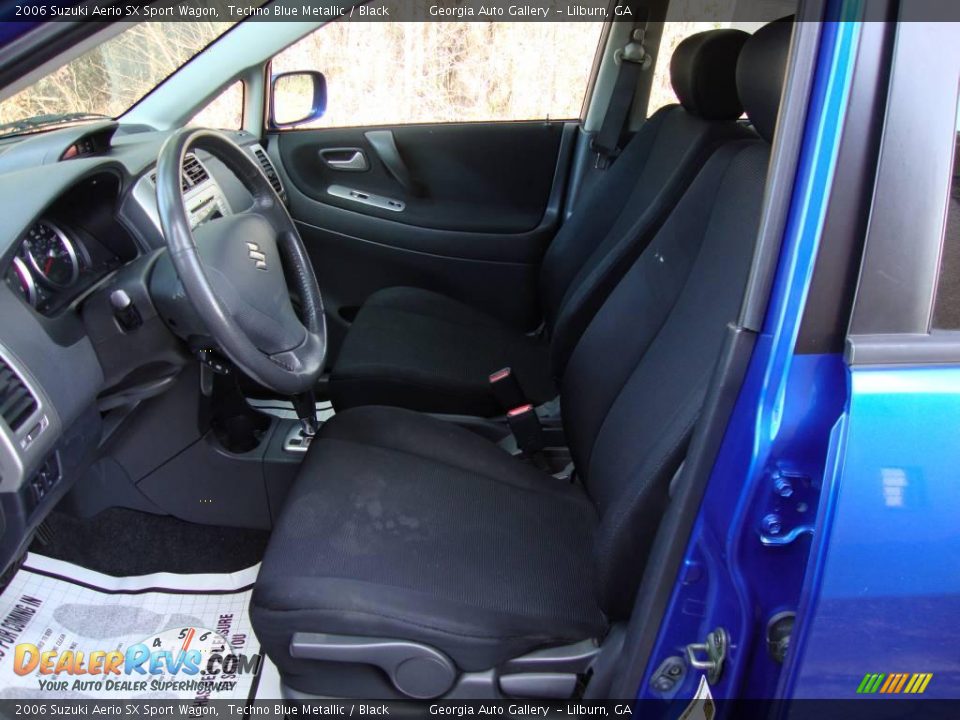 2006 Suzuki Aerio SX Sport Wagon Techno Blue Metallic / Black Photo #12