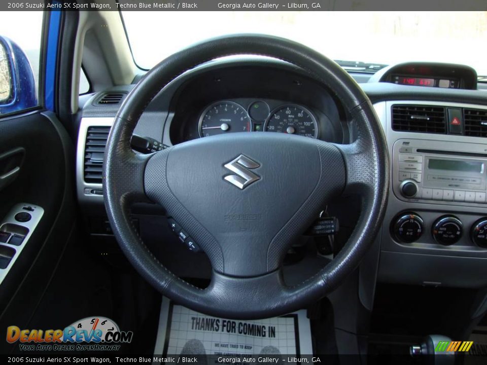 2006 Suzuki Aerio SX Sport Wagon Techno Blue Metallic / Black Photo #23