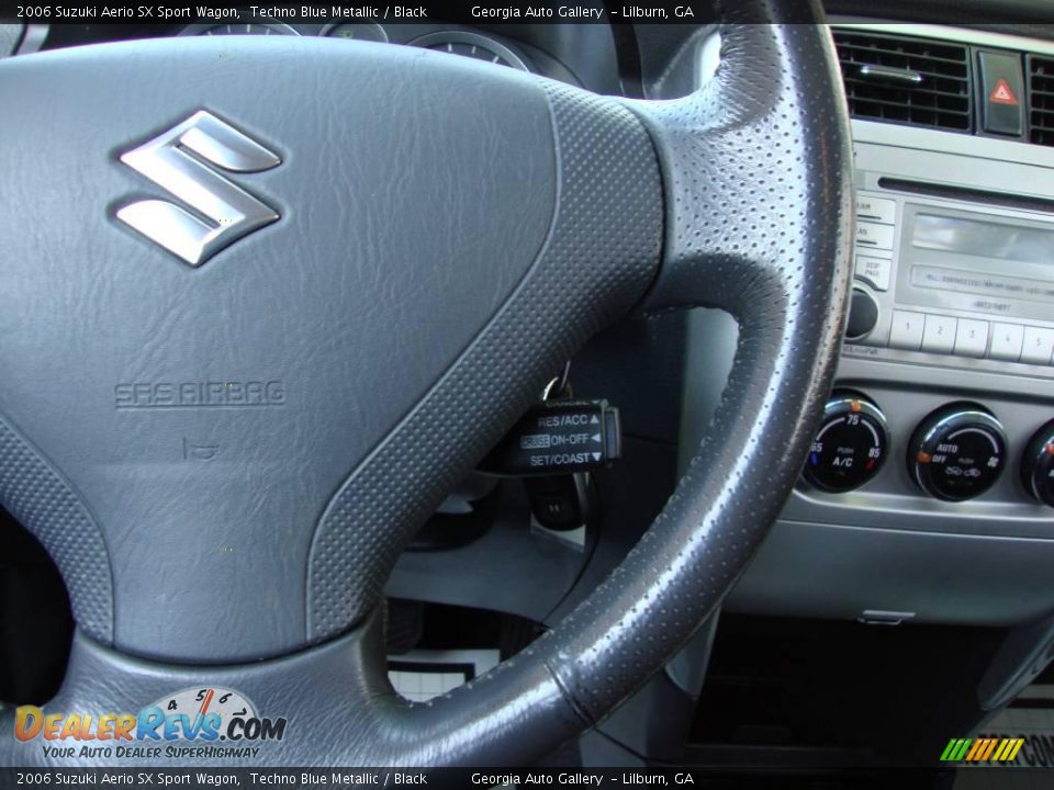 2006 Suzuki Aerio SX Sport Wagon Techno Blue Metallic / Black Photo #30
