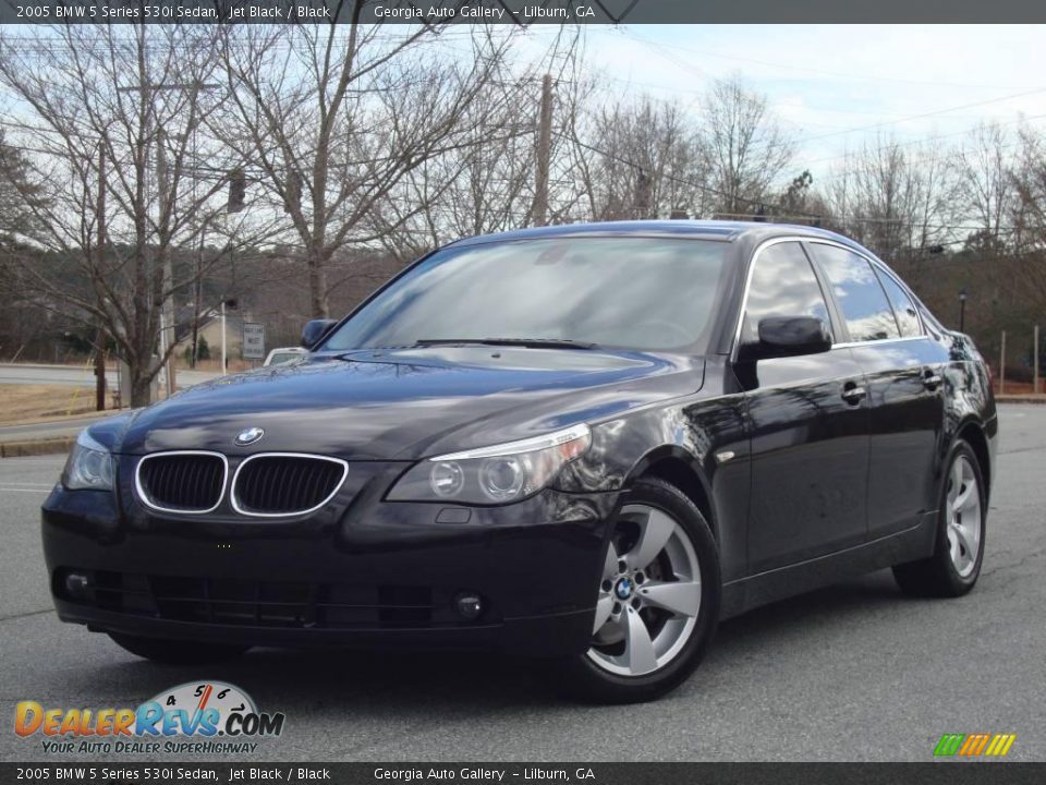 2005 BMW 5 Series 530i Sedan Jet Black / Black Photo #1