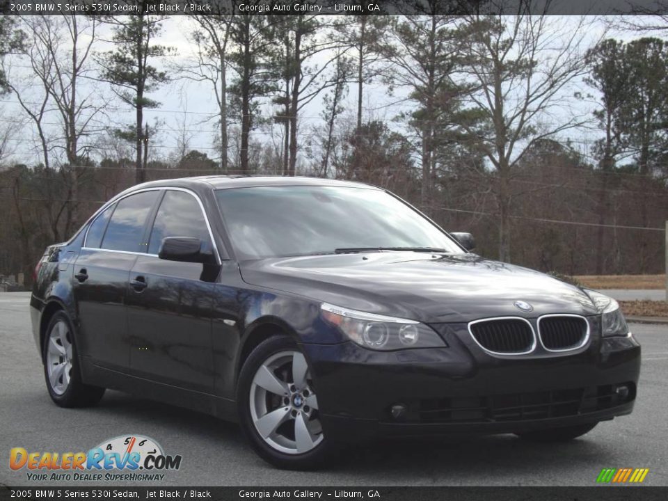 2005 BMW 5 Series 530i Sedan Jet Black / Black Photo #2