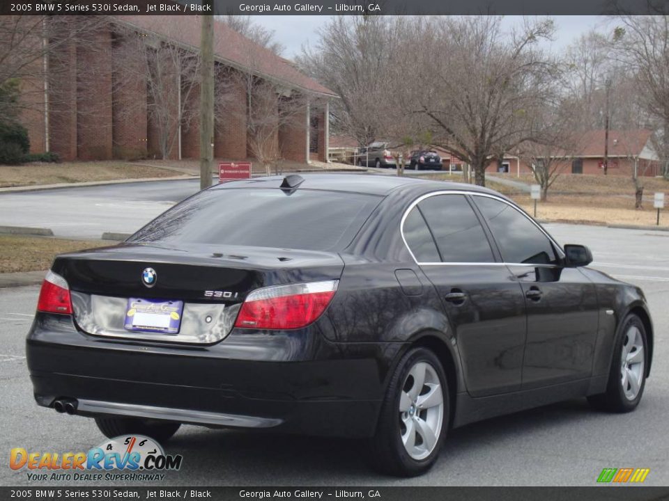 2005 BMW 5 Series 530i Sedan Jet Black / Black Photo #4