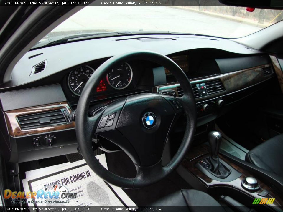 2005 BMW 5 Series 530i Sedan Jet Black / Black Photo #6