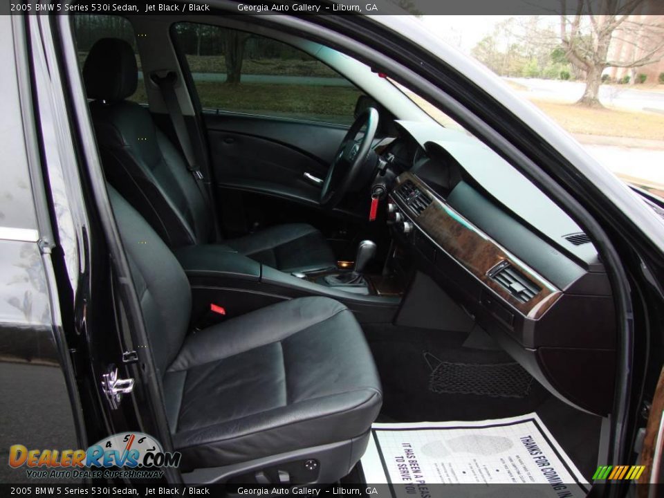 2005 BMW 5 Series 530i Sedan Jet Black / Black Photo #7