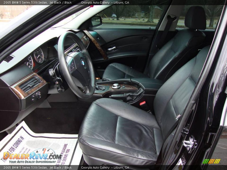 2005 BMW 5 Series 530i Sedan Jet Black / Black Photo #8
