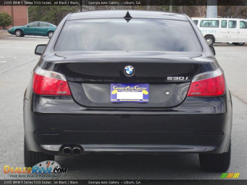 2005 BMW 5 Series 530i Sedan Jet Black / Black Photo #14