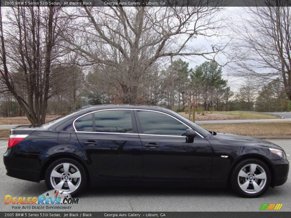 2005 BMW 5 Series 530i Sedan Jet Black / Black Photo #15