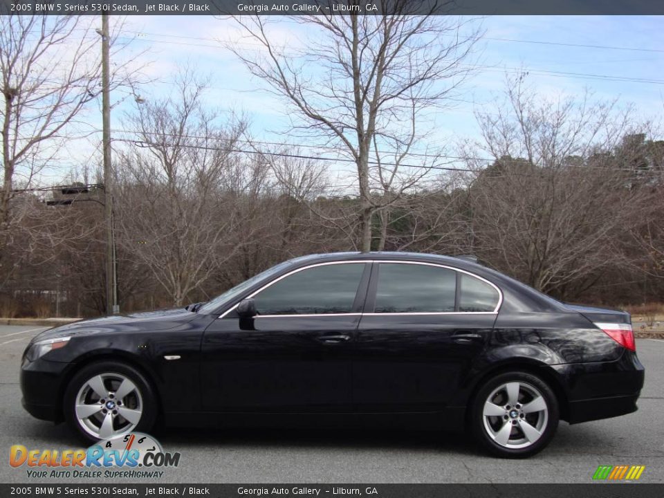 2005 BMW 5 Series 530i Sedan Jet Black / Black Photo #16