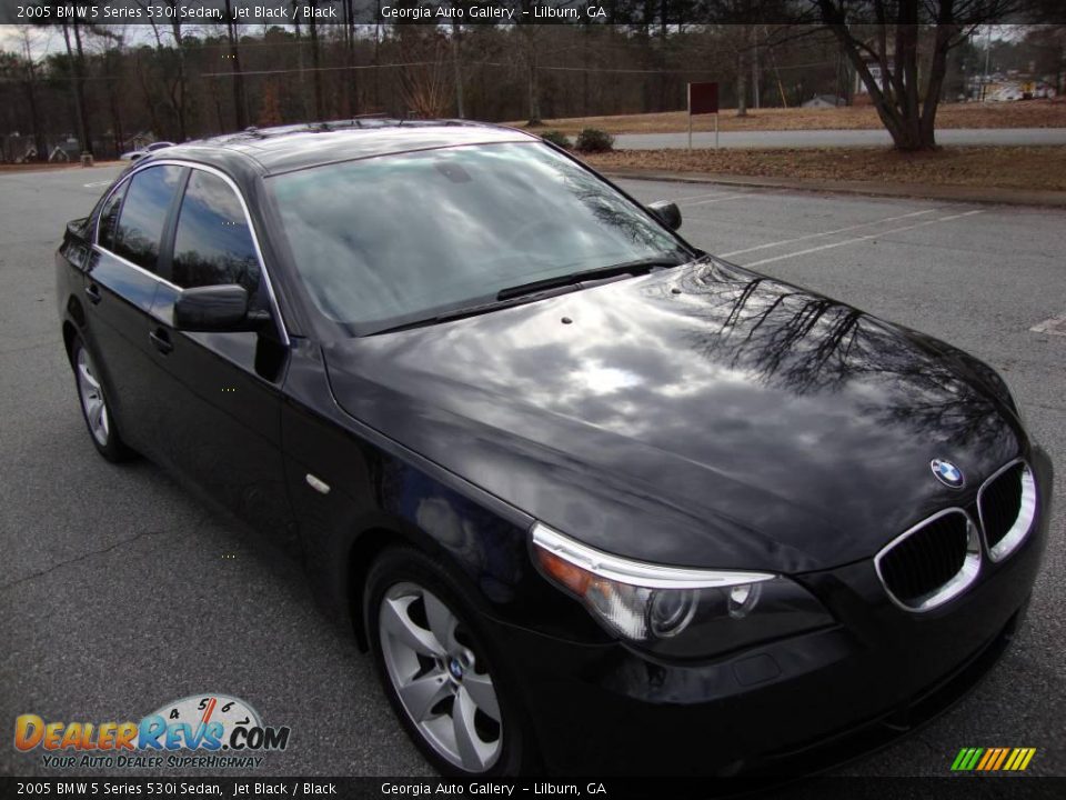 2005 BMW 5 Series 530i Sedan Jet Black / Black Photo #17