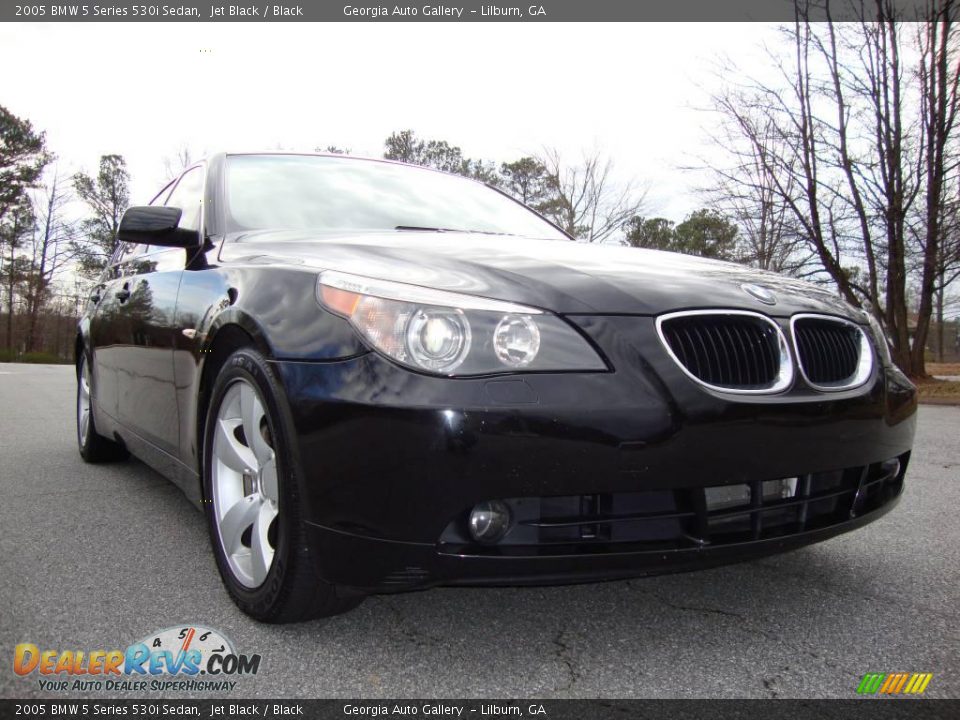 2005 BMW 5 Series 530i Sedan Jet Black / Black Photo #21