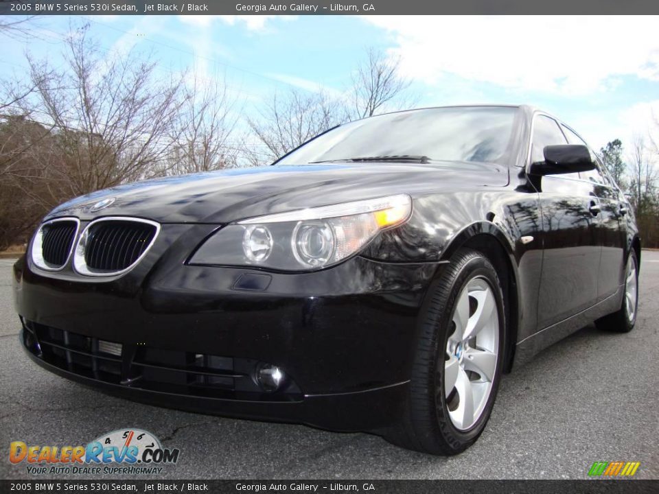 2005 BMW 5 Series 530i Sedan Jet Black / Black Photo #22