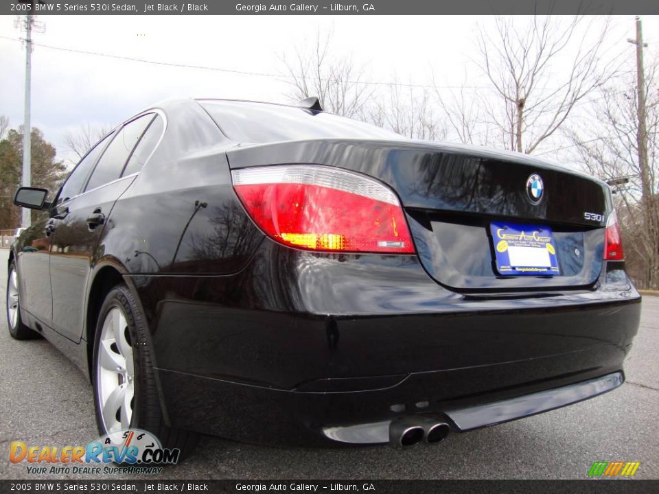 2005 BMW 5 Series 530i Sedan Jet Black / Black Photo #23