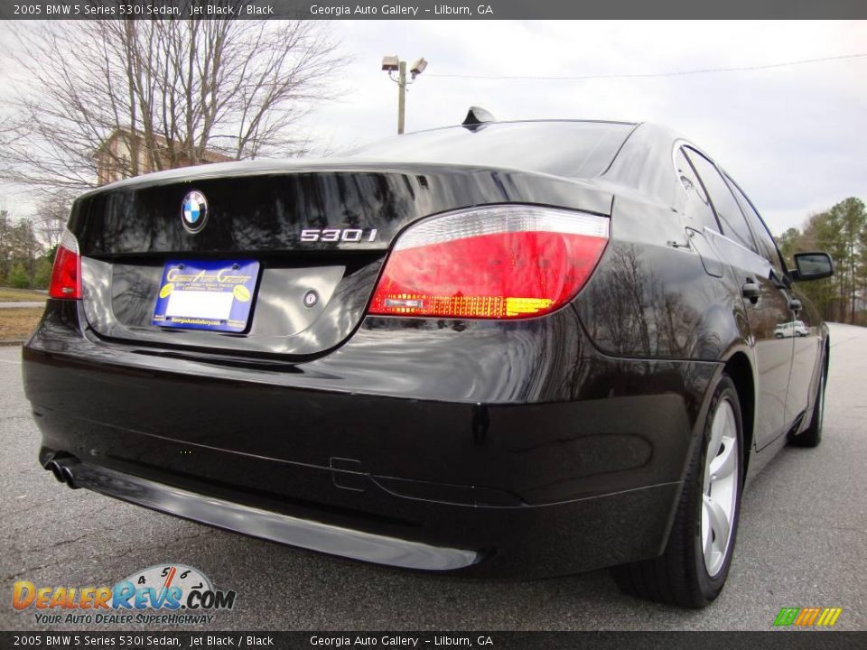2005 BMW 5 Series 530i Sedan Jet Black / Black Photo #24