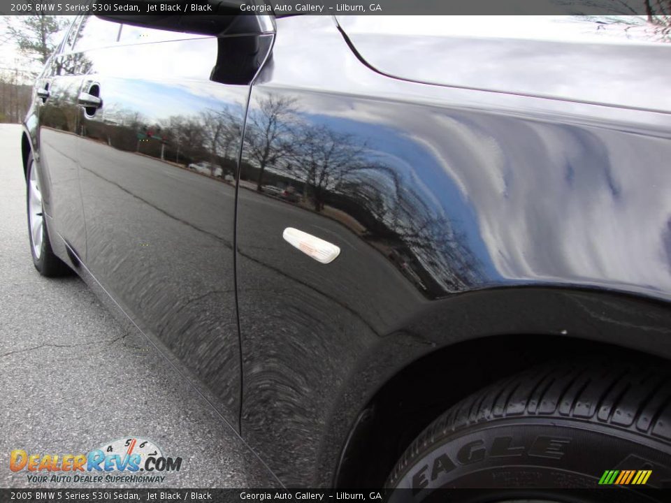 2005 BMW 5 Series 530i Sedan Jet Black / Black Photo #25