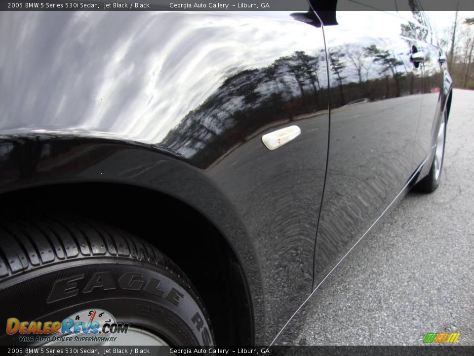 2005 BMW 5 Series 530i Sedan Jet Black / Black Photo #26