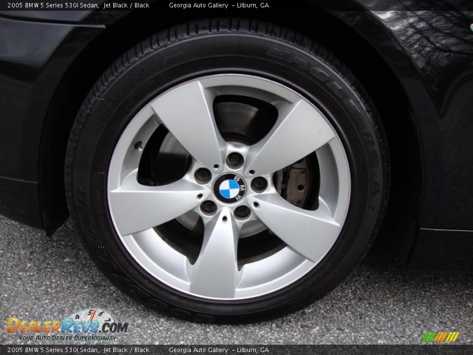 2005 BMW 5 Series 530i Sedan Jet Black / Black Photo #31
