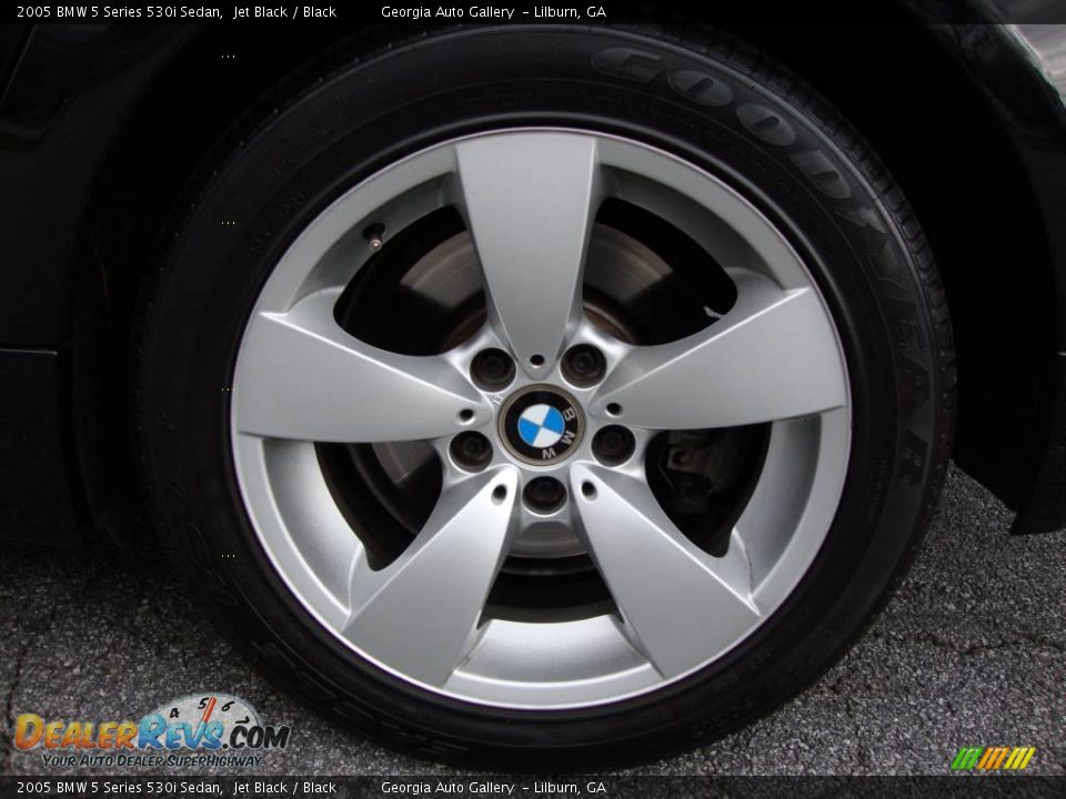 2005 BMW 5 Series 530i Sedan Jet Black / Black Photo #33