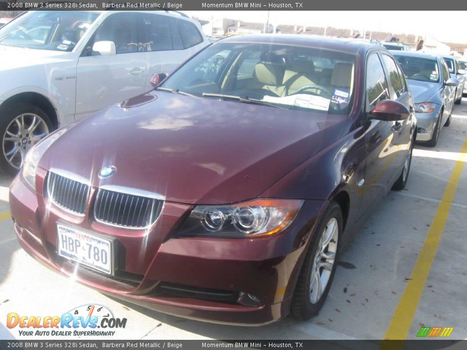 2008 BMW 3 Series 328i Sedan Barbera Red Metallic / Beige Photo #1