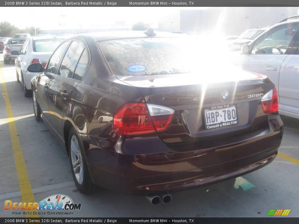 2008 BMW 3 Series 328i Sedan Barbera Red Metallic / Beige Photo #2