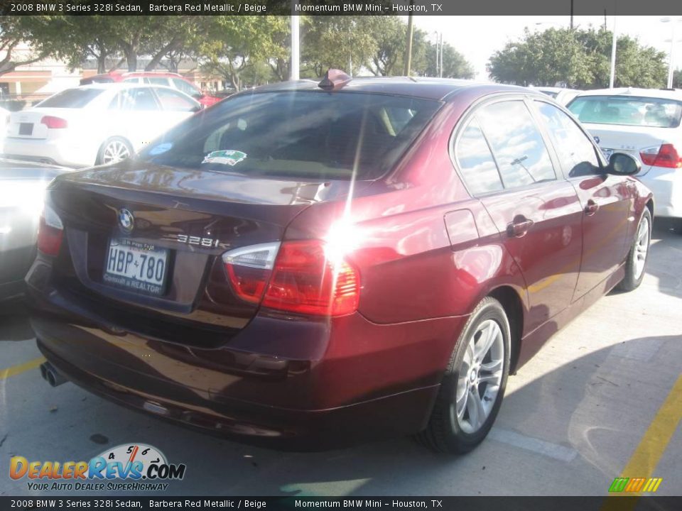 2008 BMW 3 Series 328i Sedan Barbera Red Metallic / Beige Photo #3