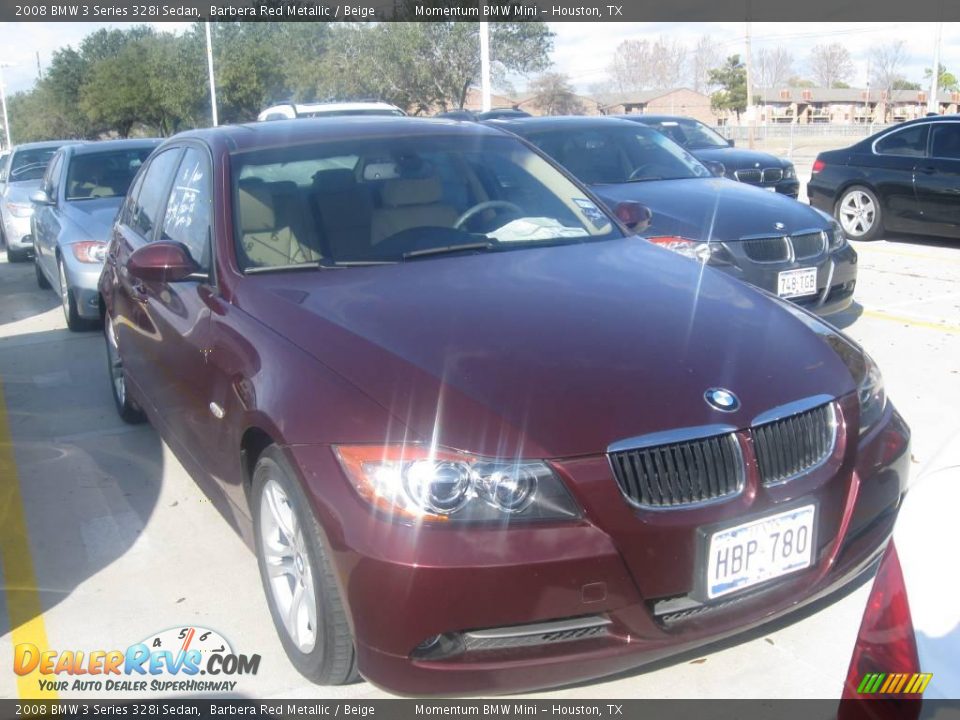 2008 BMW 3 Series 328i Sedan Barbera Red Metallic / Beige Photo #4