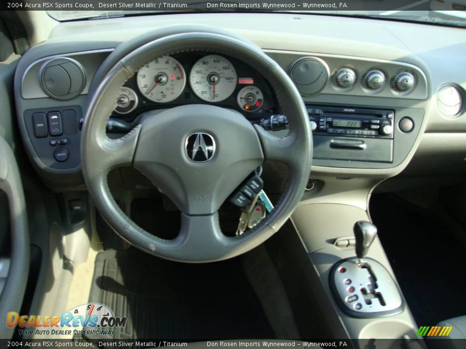 2004 Acura RSX Sports Coupe Desert Silver Metallic / Titanium Photo #28