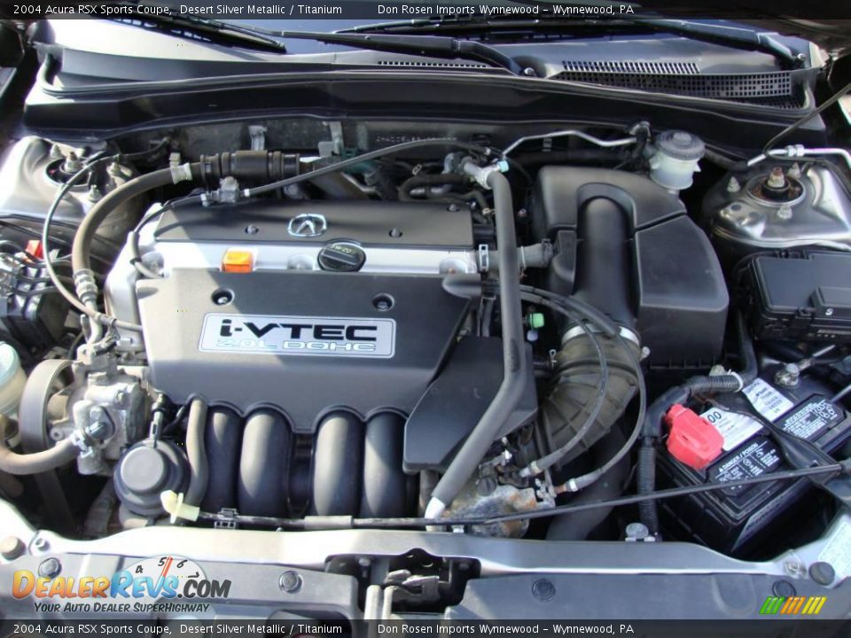 2004 Acura RSX Sports Coupe Desert Silver Metallic / Titanium Photo #33