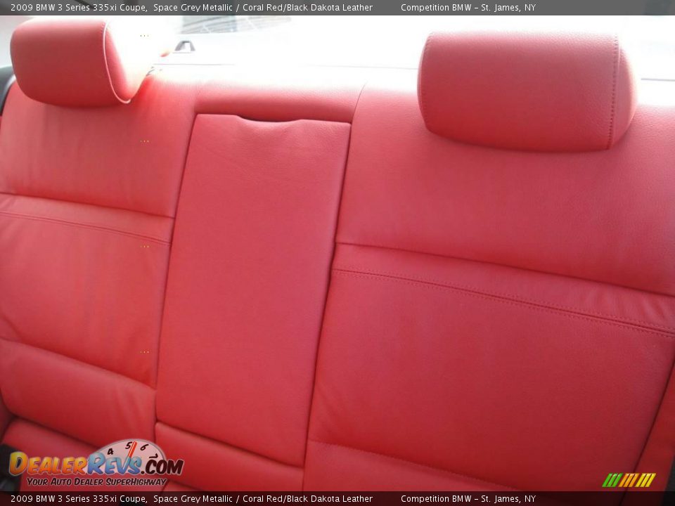 2009 BMW 3 Series 335xi Coupe Space Grey Metallic / Coral Red/Black Dakota Leather Photo #12