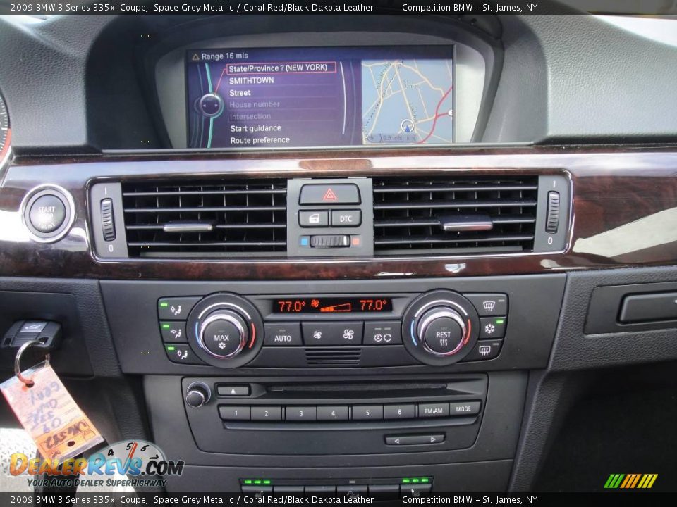 2009 BMW 3 Series 335xi Coupe Space Grey Metallic / Coral Red/Black Dakota Leather Photo #14