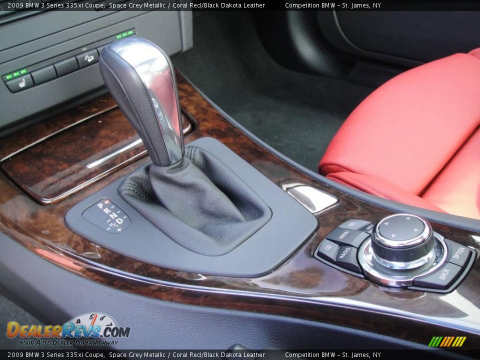 2009 BMW 3 Series 335xi Coupe Space Grey Metallic / Coral Red/Black Dakota Leather Photo #15