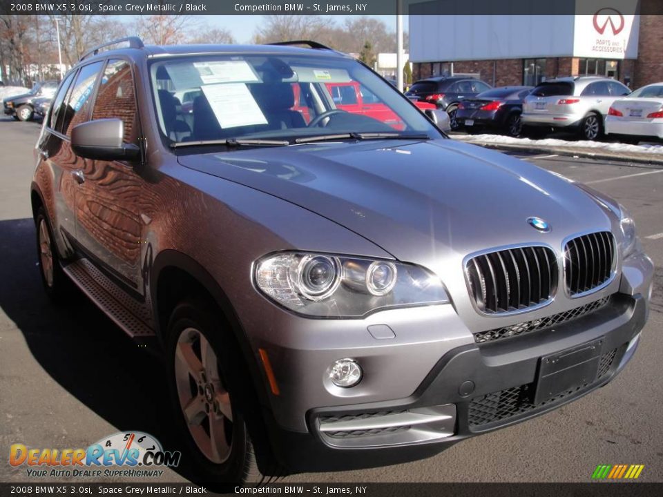 2008 BMW X5 3.0si Space Grey Metallic / Black Photo #7