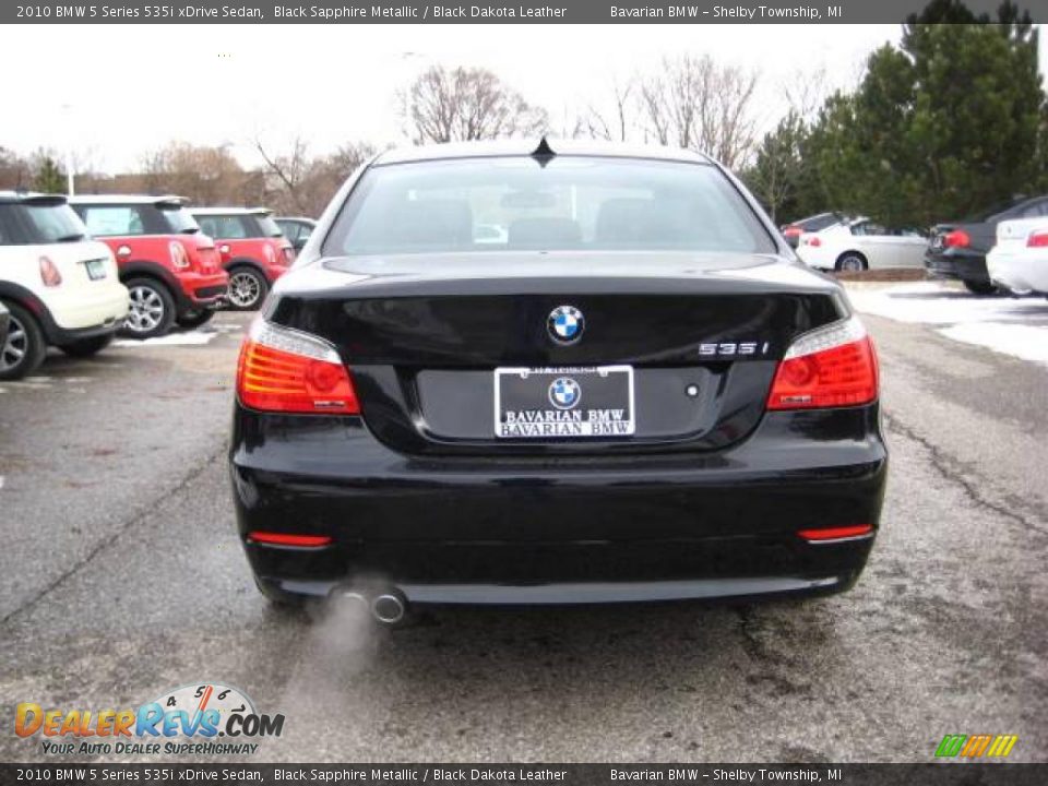 2010 BMW 5 Series 535i xDrive Sedan Black Sapphire Metallic / Black Dakota Leather Photo #4