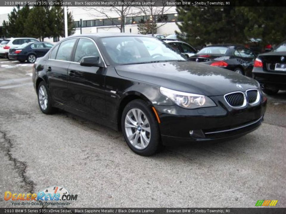 2010 BMW 5 Series 535i xDrive Sedan Black Sapphire Metallic / Black Dakota Leather Photo #7