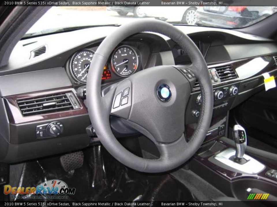 2010 BMW 5 Series 535i xDrive Sedan Black Sapphire Metallic / Black Dakota Leather Photo #9
