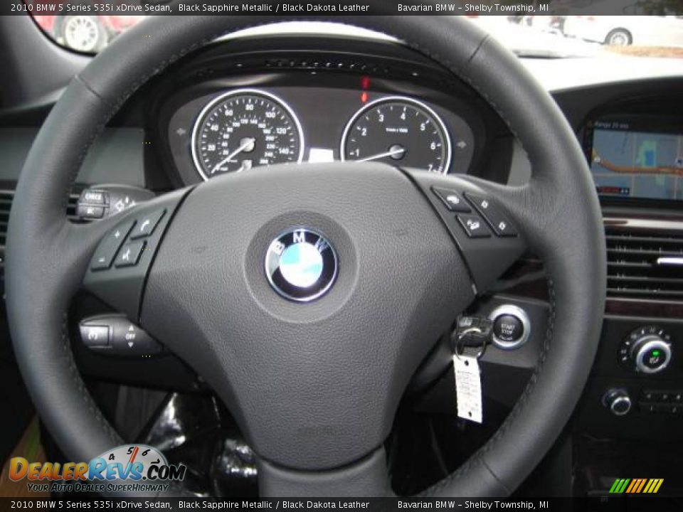 2010 BMW 5 Series 535i xDrive Sedan Black Sapphire Metallic / Black Dakota Leather Photo #15