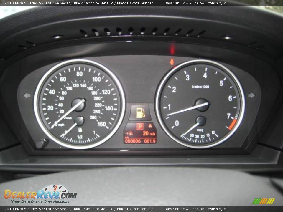 2010 BMW 5 Series 535i xDrive Sedan Black Sapphire Metallic / Black Dakota Leather Photo #16
