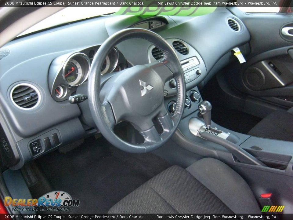 2008 Mitsubishi Eclipse GS Coupe Sunset Orange Pearlescent / Dark Charcoal Photo #6