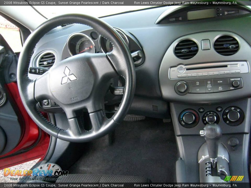 2008 Mitsubishi Eclipse GS Coupe Sunset Orange Pearlescent / Dark Charcoal Photo #14