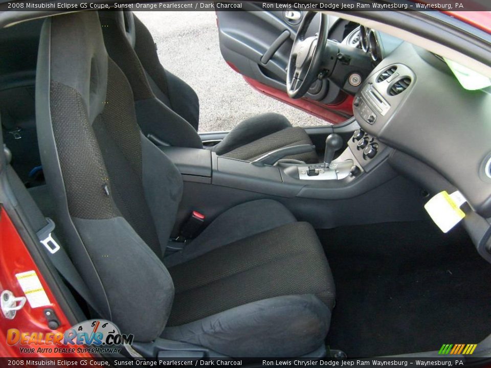 2008 Mitsubishi Eclipse GS Coupe Sunset Orange Pearlescent / Dark Charcoal Photo #15