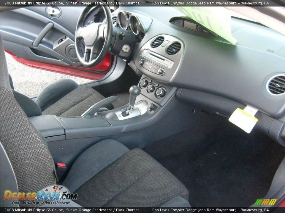 2008 Mitsubishi Eclipse GS Coupe Sunset Orange Pearlescent / Dark Charcoal Photo #16