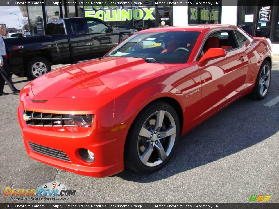 2010 Chevrolet Camaro SS Coupe Inferno Orange Metallic / Black/Inferno Orange Photo #1
