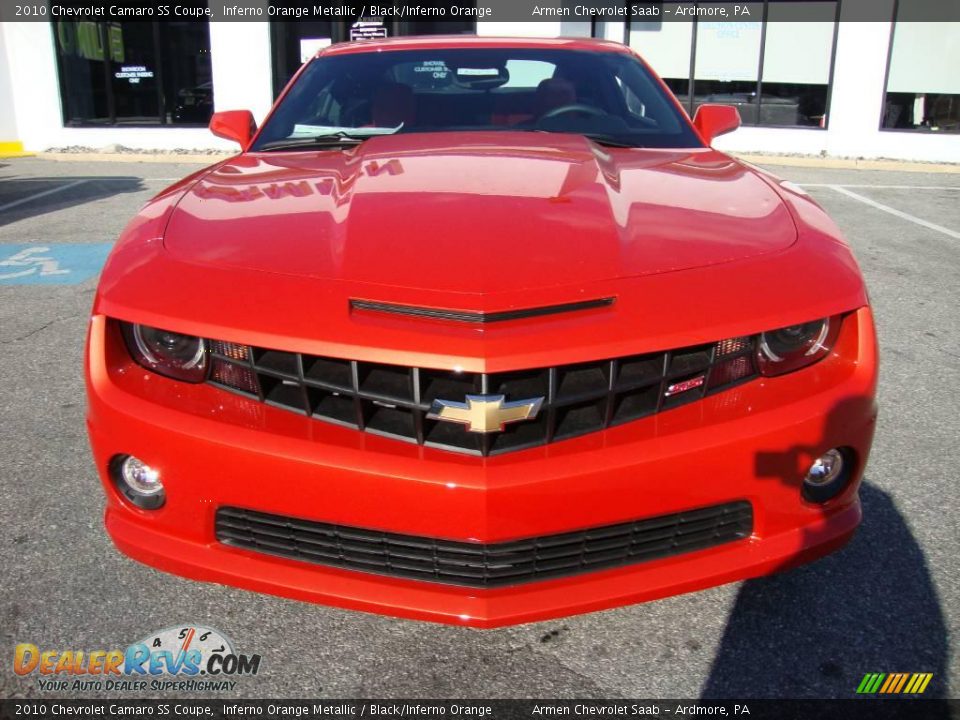 2010 Chevrolet Camaro SS Coupe Inferno Orange Metallic / Black/Inferno Orange Photo #3