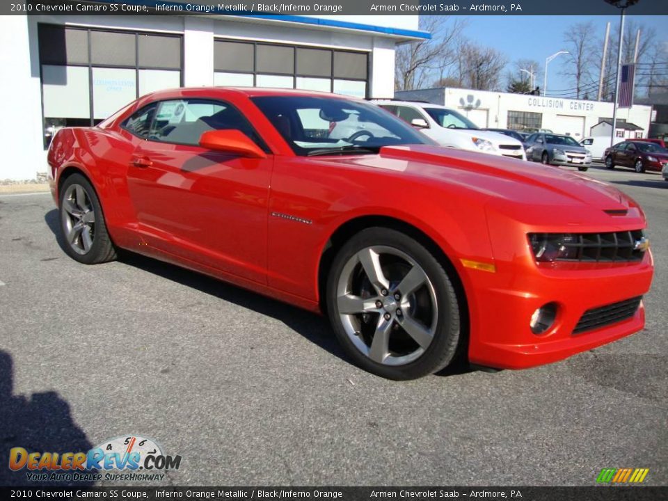 2010 Chevrolet Camaro SS Coupe Inferno Orange Metallic / Black/Inferno Orange Photo #5