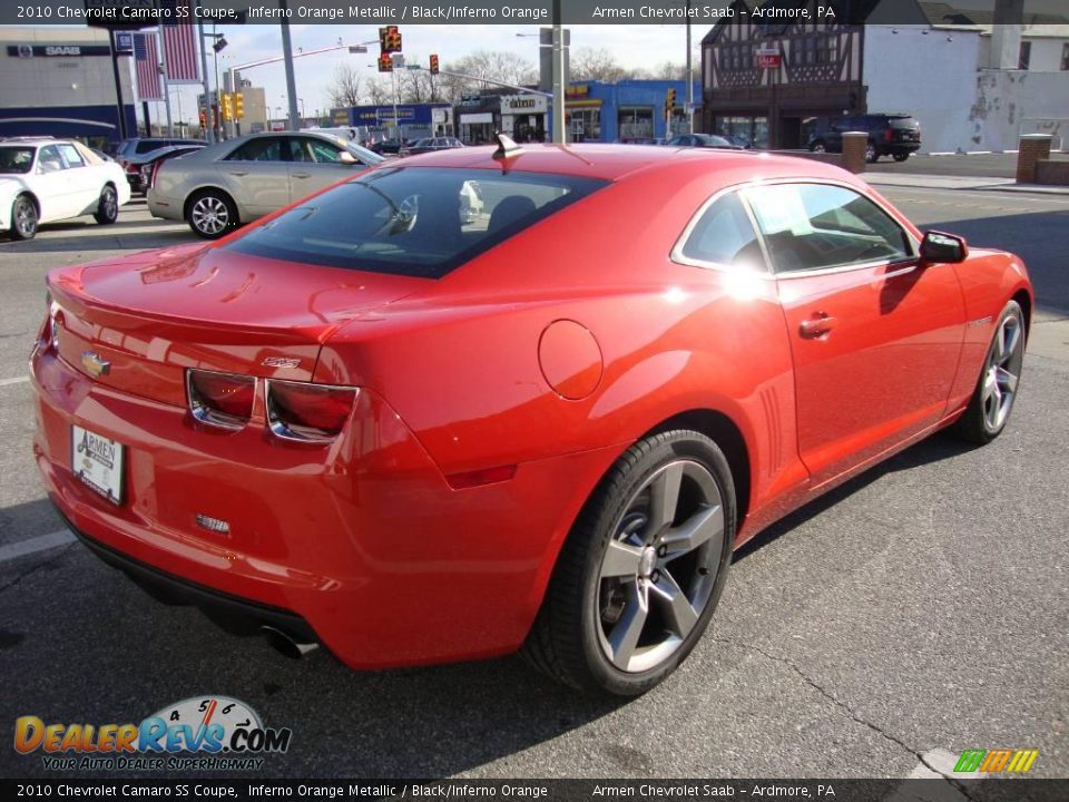 2010 Chevrolet Camaro SS Coupe Inferno Orange Metallic / Black/Inferno Orange Photo #7