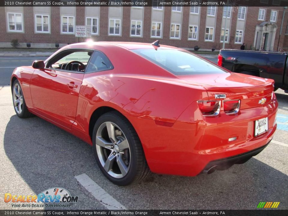 2010 Chevrolet Camaro SS Coupe Inferno Orange Metallic / Black/Inferno Orange Photo #9
