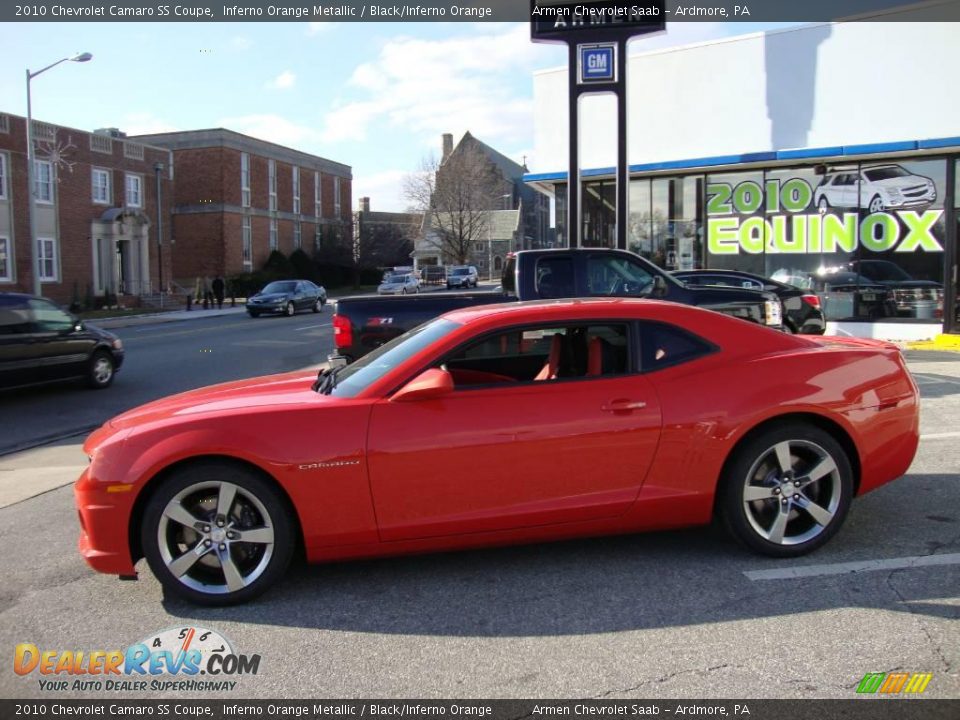 2010 Chevrolet Camaro SS Coupe Inferno Orange Metallic / Black/Inferno Orange Photo #10