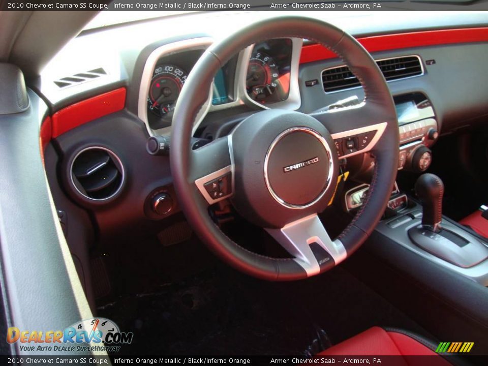 2010 Chevrolet Camaro SS Coupe Inferno Orange Metallic / Black/Inferno Orange Photo #11