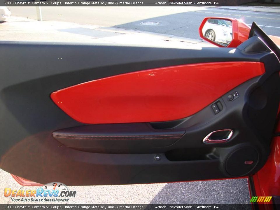 2010 Chevrolet Camaro SS Coupe Inferno Orange Metallic / Black/Inferno Orange Photo #13