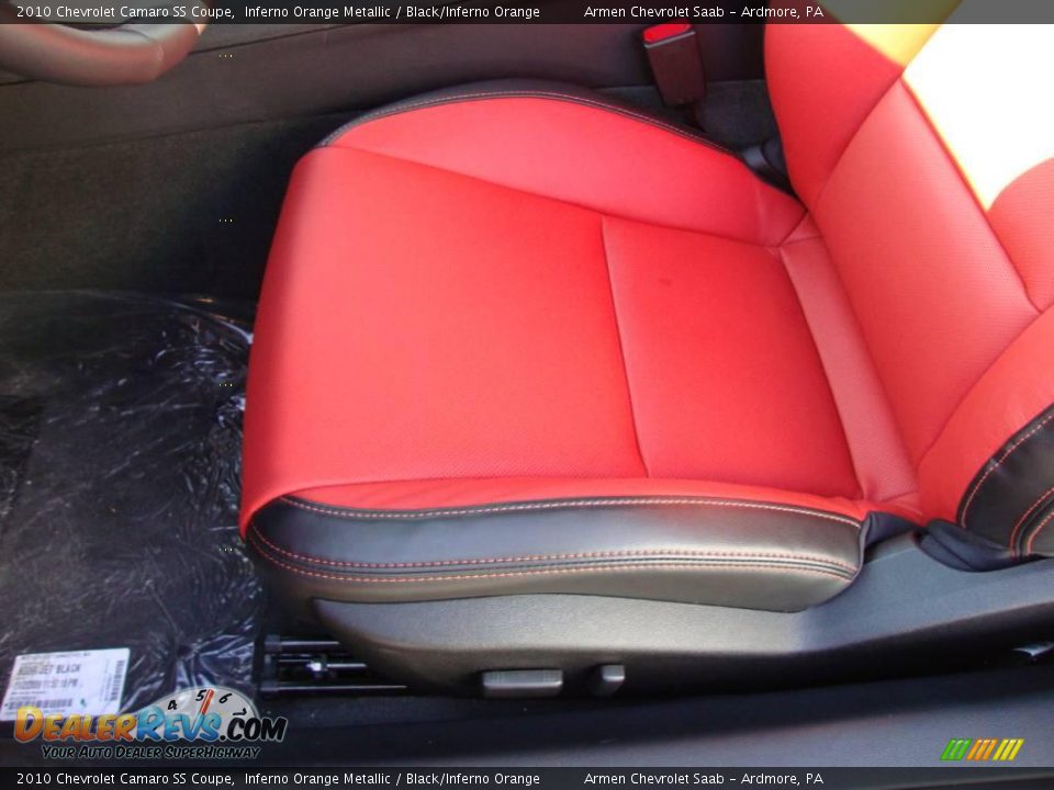 2010 Chevrolet Camaro SS Coupe Inferno Orange Metallic / Black/Inferno Orange Photo #15