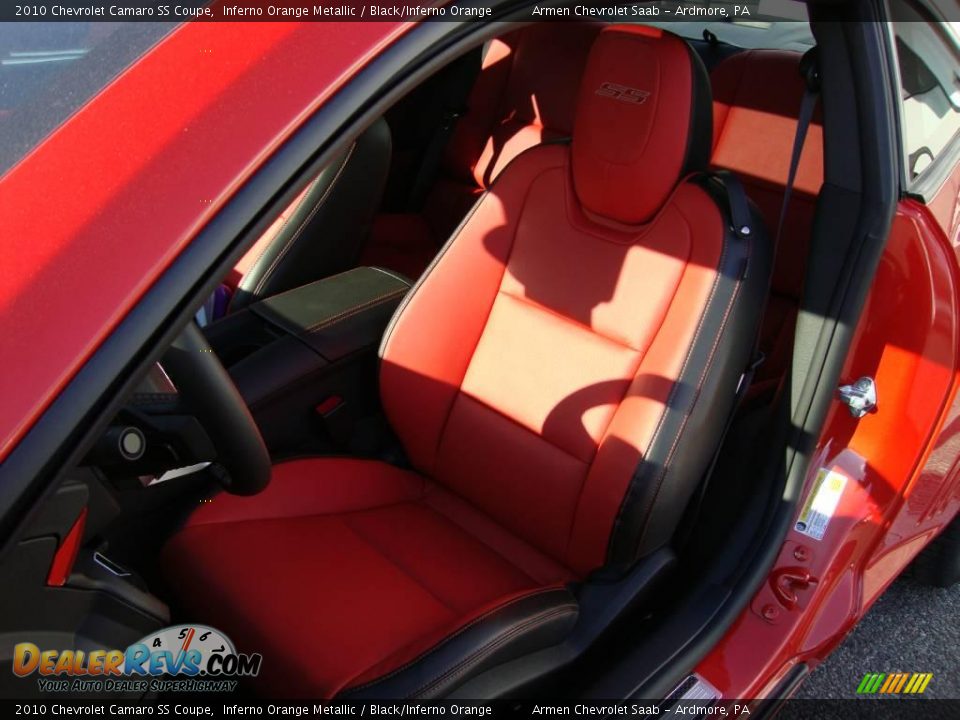 2010 Chevrolet Camaro SS Coupe Inferno Orange Metallic / Black/Inferno Orange Photo #16